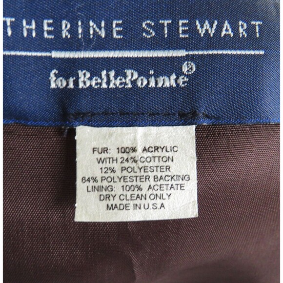 Catherine Stewart For Bellepointe Brown Faux Fur Vest Size Large - Picture 4 of 8